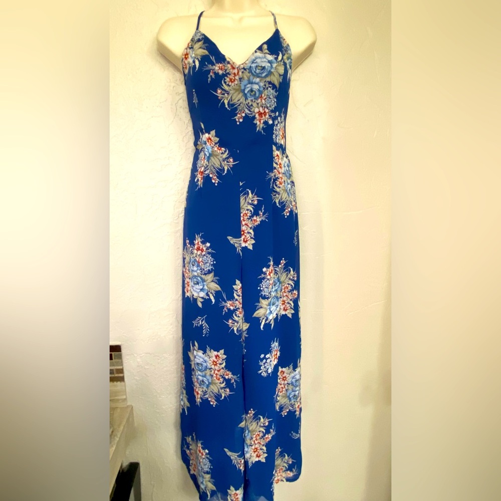 Floral Blue jumpsuit